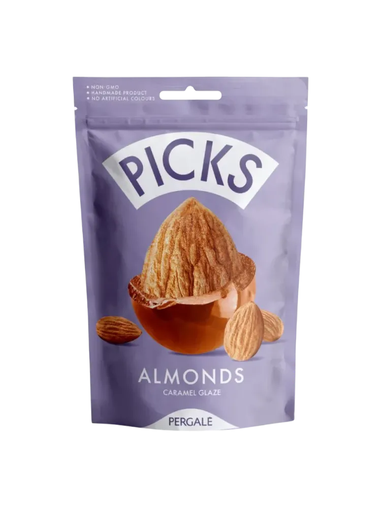 PICKS Миндаль в Карамельной глазури 90гр